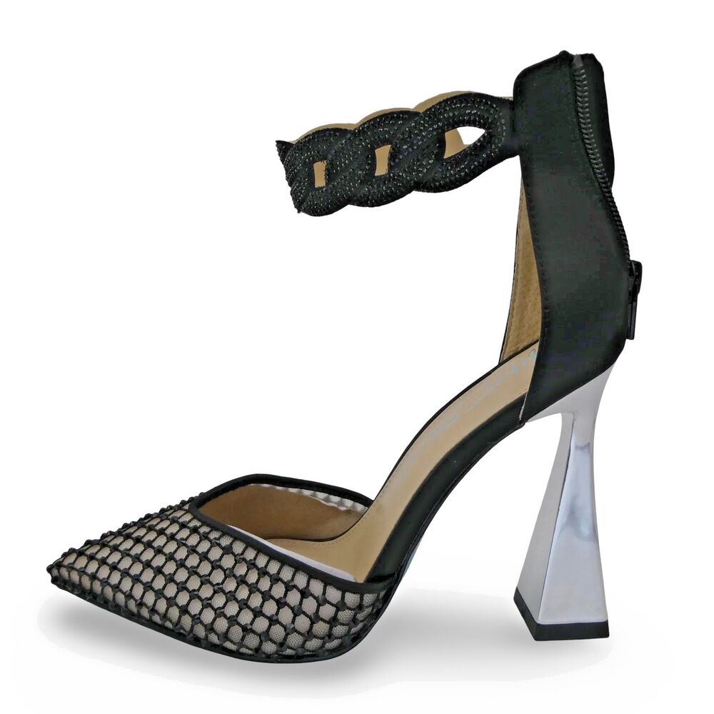 Betsey Johnson Women's US 6 M Jad Embellished Dressy Ankle Strap Black